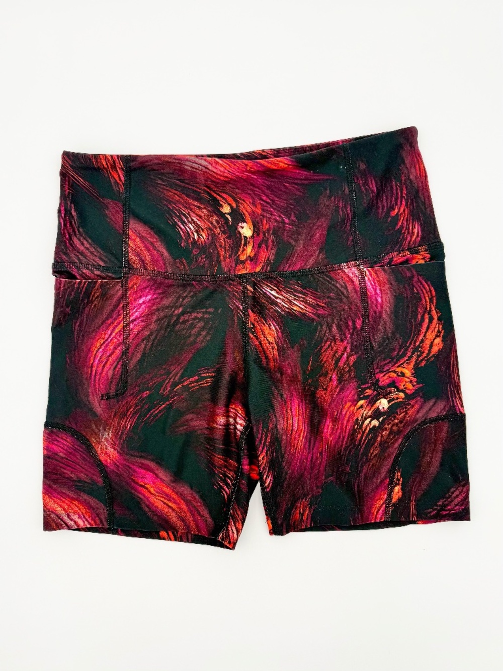 Xersion High Waisted Bike Shorts Abstract Print